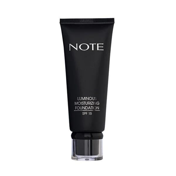 Note Cosmetics Luminous Moisturizing Foundation SPF 15, Medium Beige - Hydrating, Long Lasting, Paraben-Free Liquid Foundation for Dry Skin