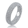 MyClosetAid 925 Sterling Silver Stamp Full Iced Out Cubic Zirconia Ring — in-use photo