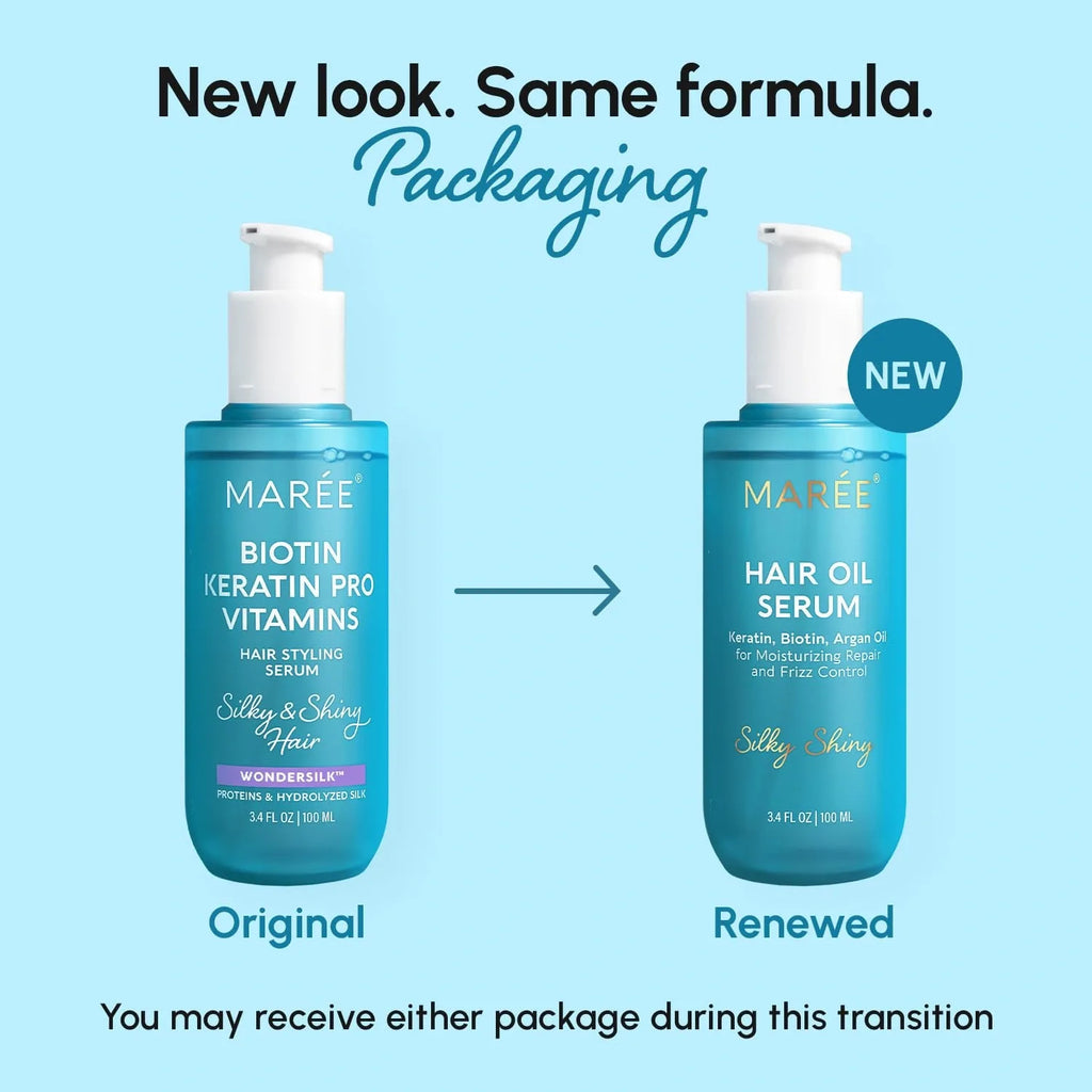 Maree Keratin Oil Serum for Dry & Damaged Hair — size reference
