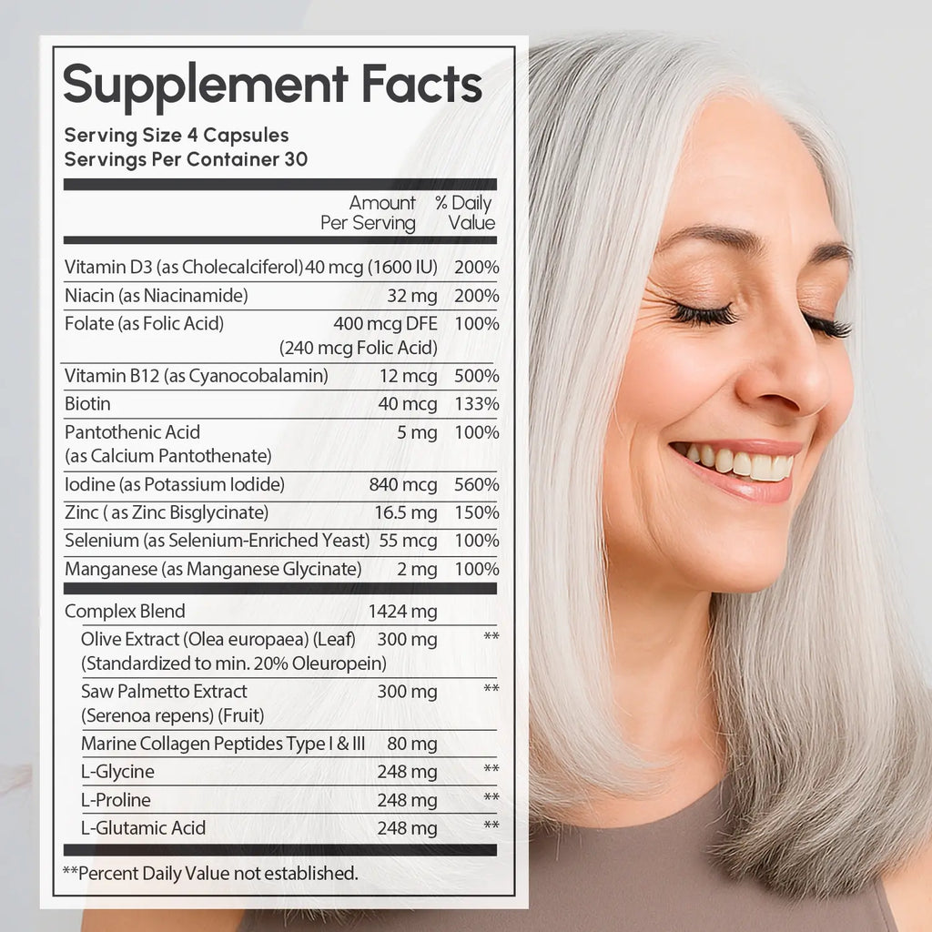 Maree Biotin & Collagen Hair Growth Complex — size reference