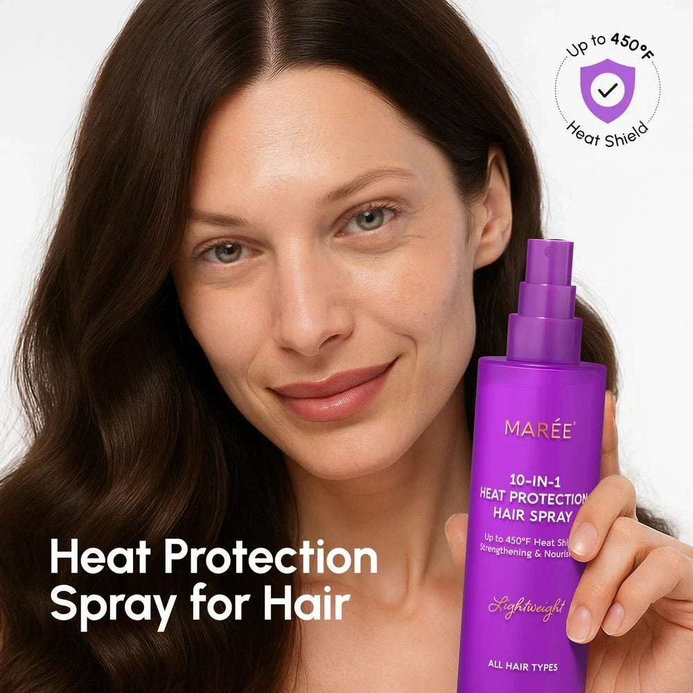 Maree Heat Styling Protective Hair Spray — detail close-up