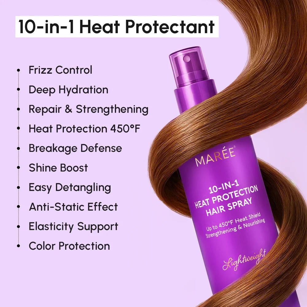 Maree Heat Styling Protective Hair Spray — lifestyle context