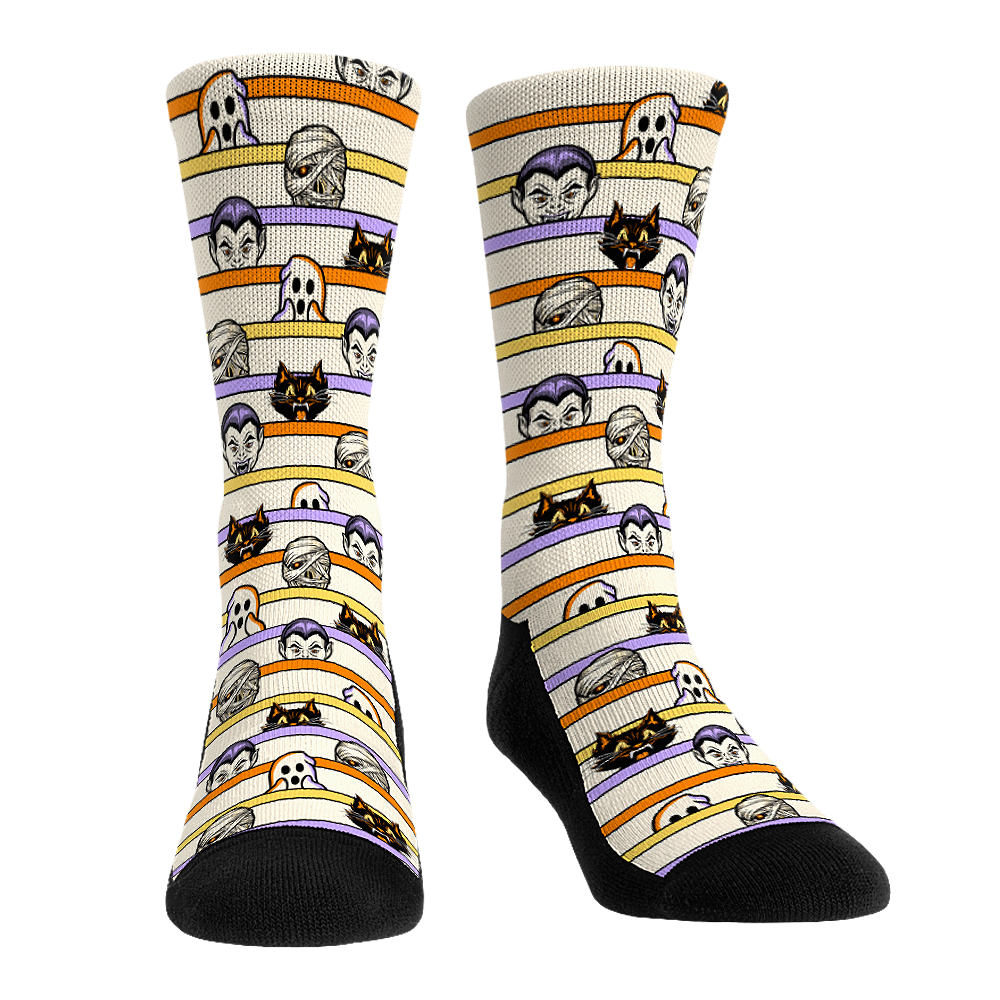 Rock 'Em Socks Rock 'Em Socks Halloween Peek-A-BOO Stripes — main product shot