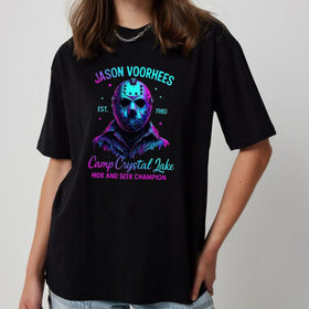Halloween Neon Horror Characters Shirt