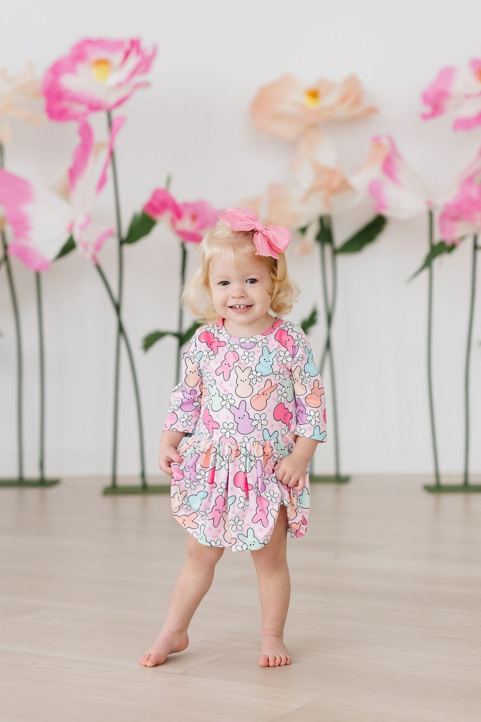 Mila & Rose ® Hangin with My Peeps Twirl Bodysuit — detail close-up