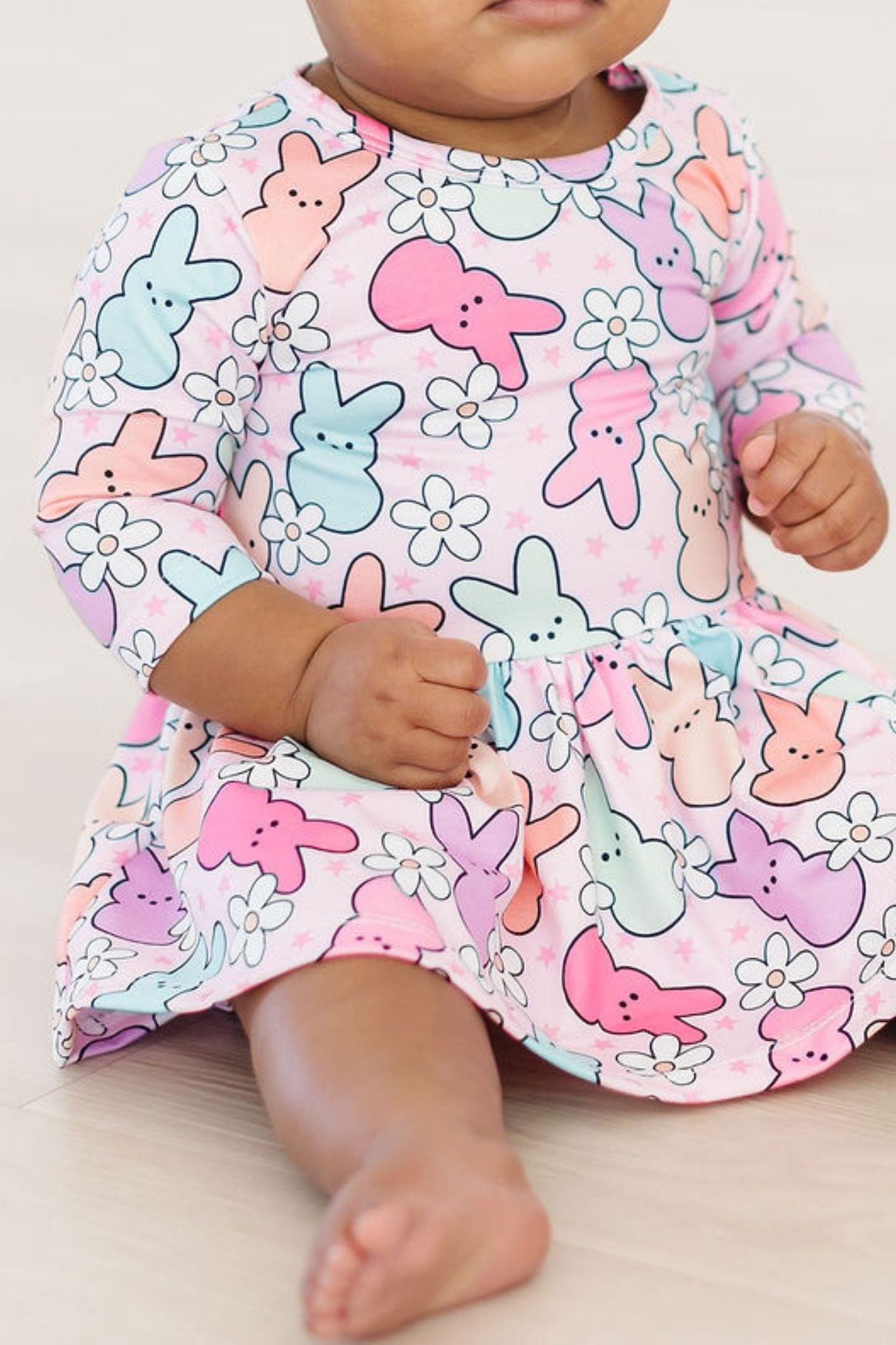 Mila & Rose ® Hangin with My Peeps Twirl Bodysuit — in-use photo