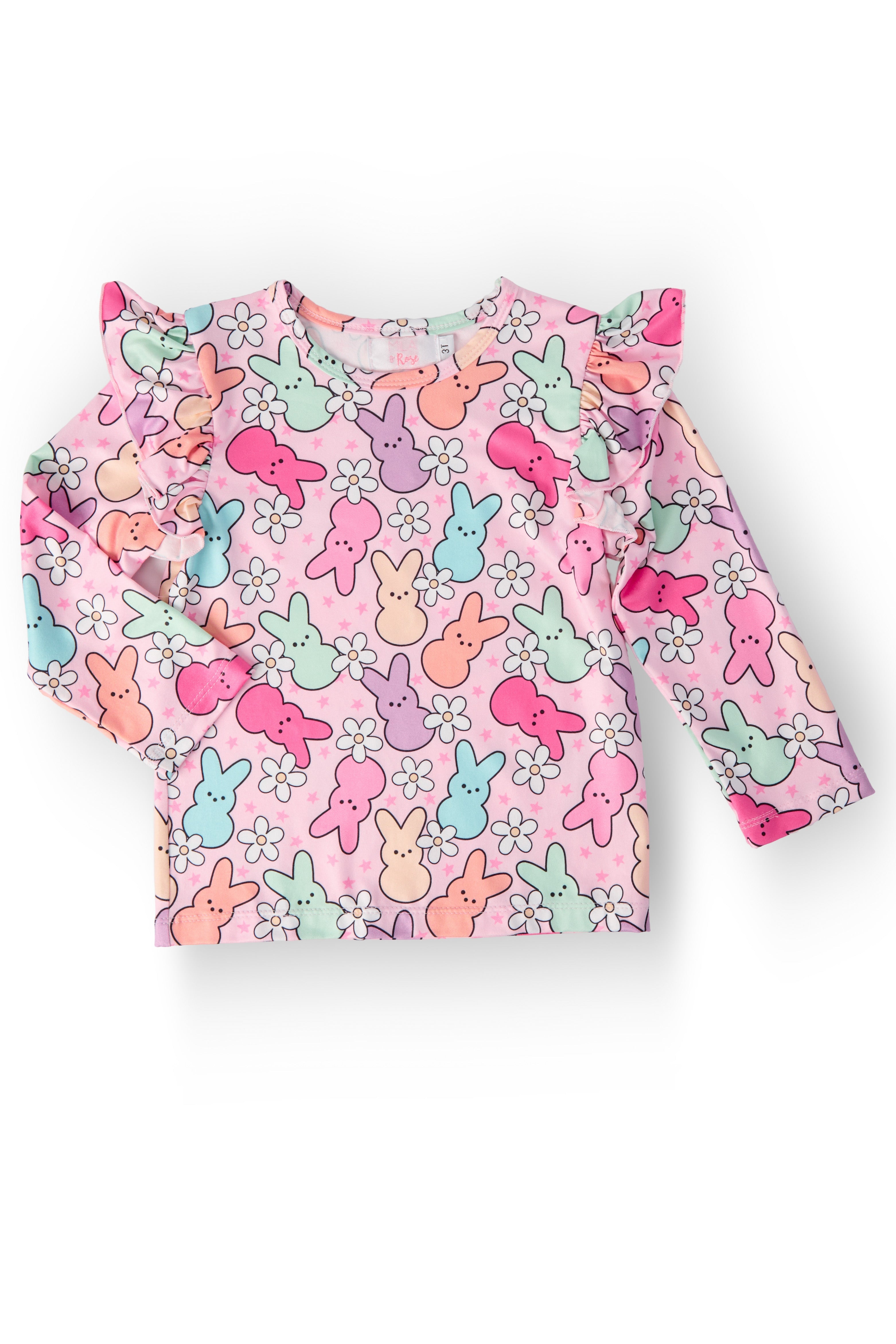 Mila & Rose ® Hangin with My Peeps L/S Ruffle Tee — main product shot