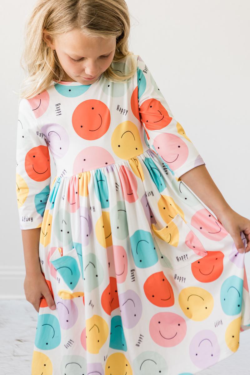 Mila & Rose ® Happy Days 3/4 Pocket Twirl Dress — side view