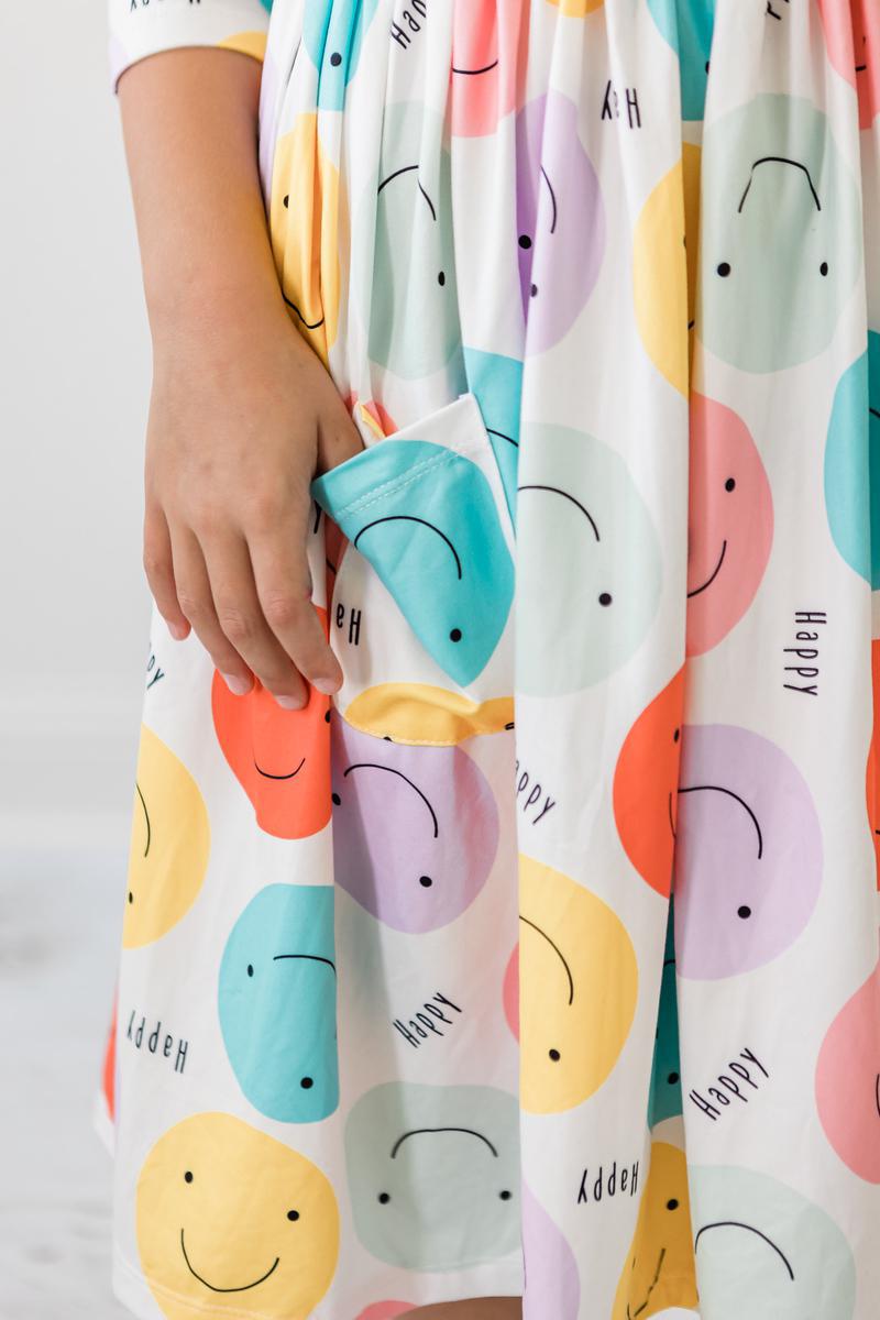 Mila & Rose ® Happy Days 3/4 Pocket Twirl Dress — back view