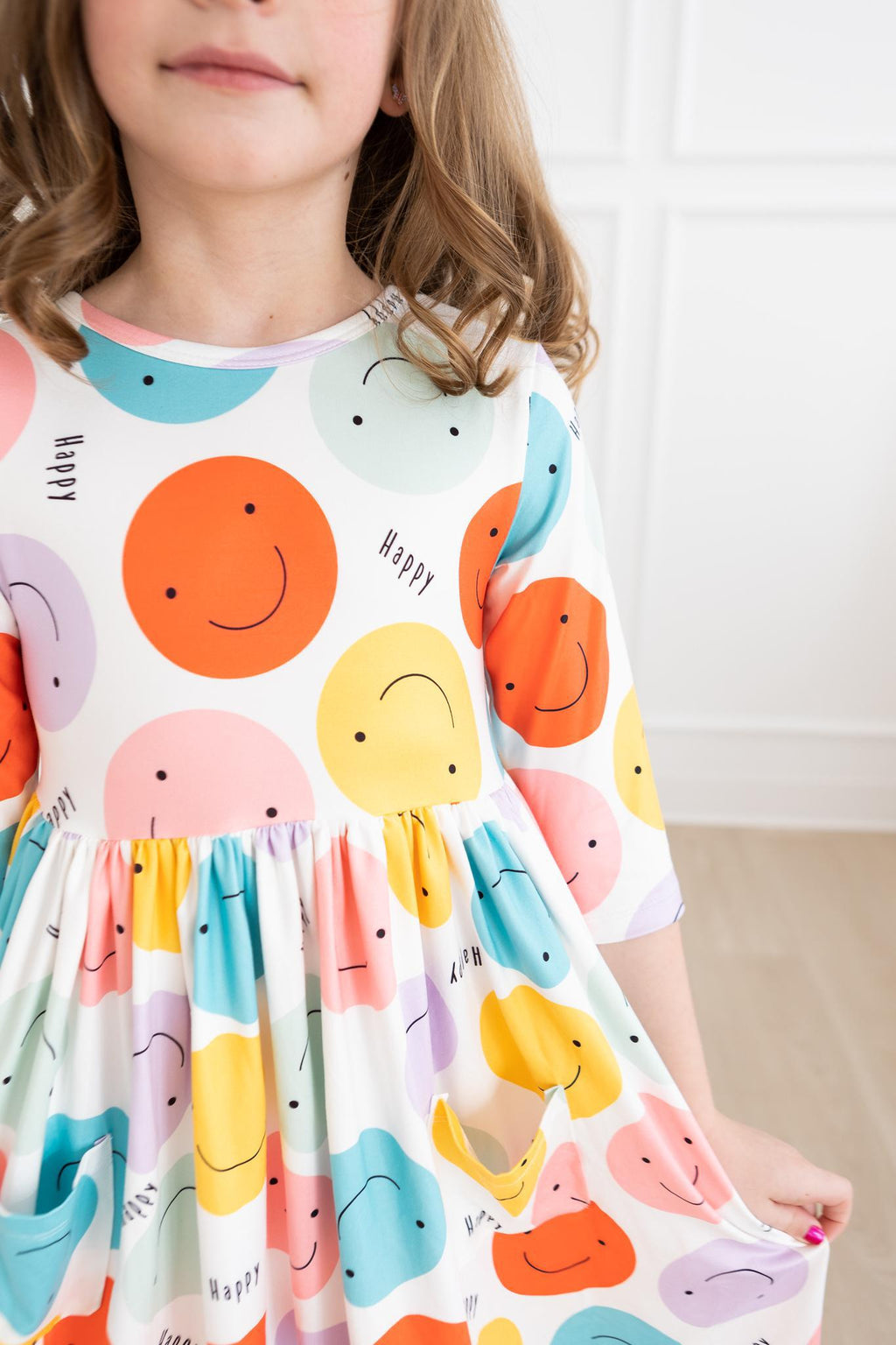 Mila & Rose ® Happy Days 3/4 Pocket Twirl Dress — size reference