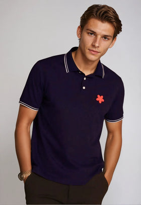 Happy Polo Shirt - Navy