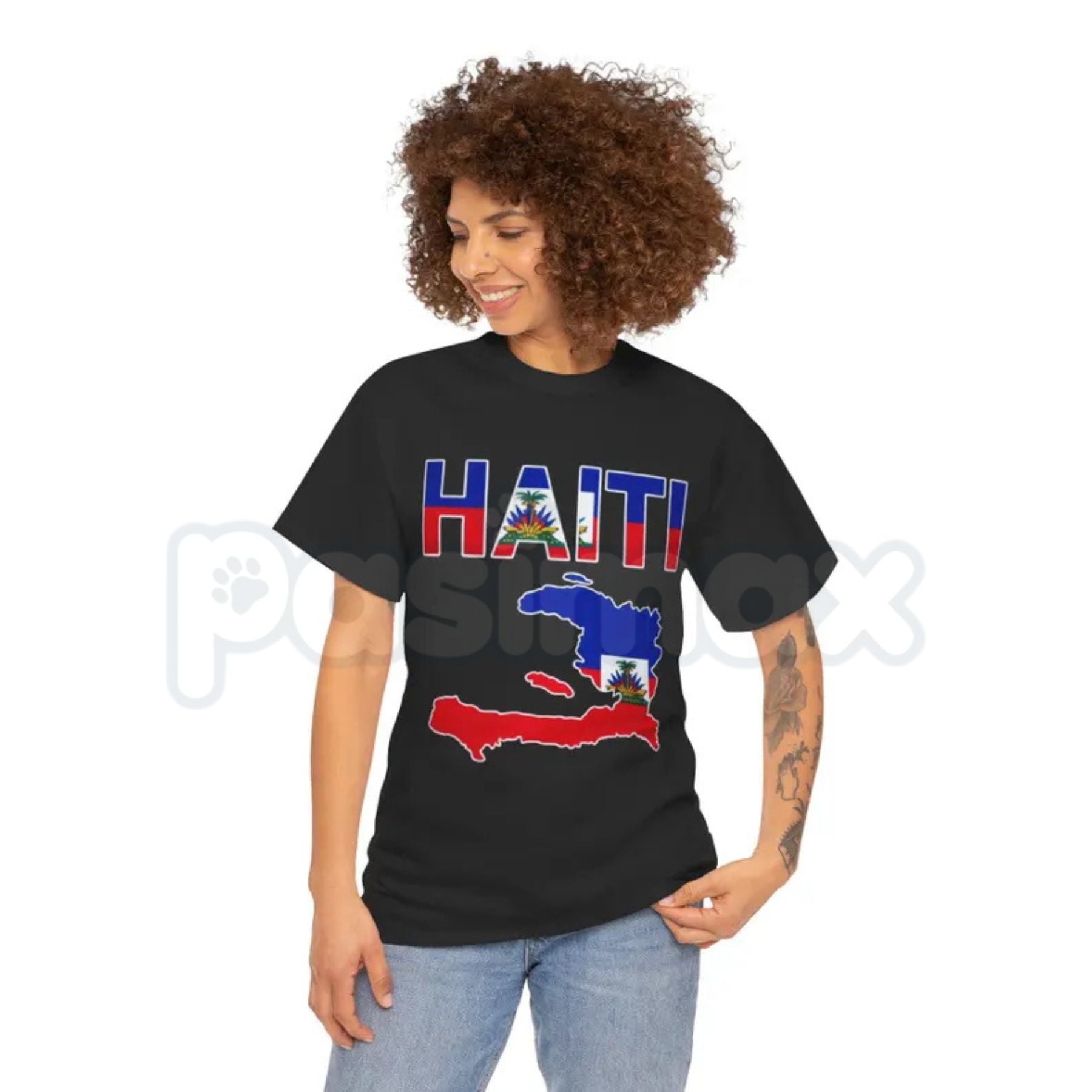 Happy Haitian Flag Day T-Shirt – Cool Haiti Flag Map Graphic Tee, Premium 100% Cotton Haitian Pride Top, Soft Lived-In Heavyweight Ayiti Cherie Shirt, Made in USA