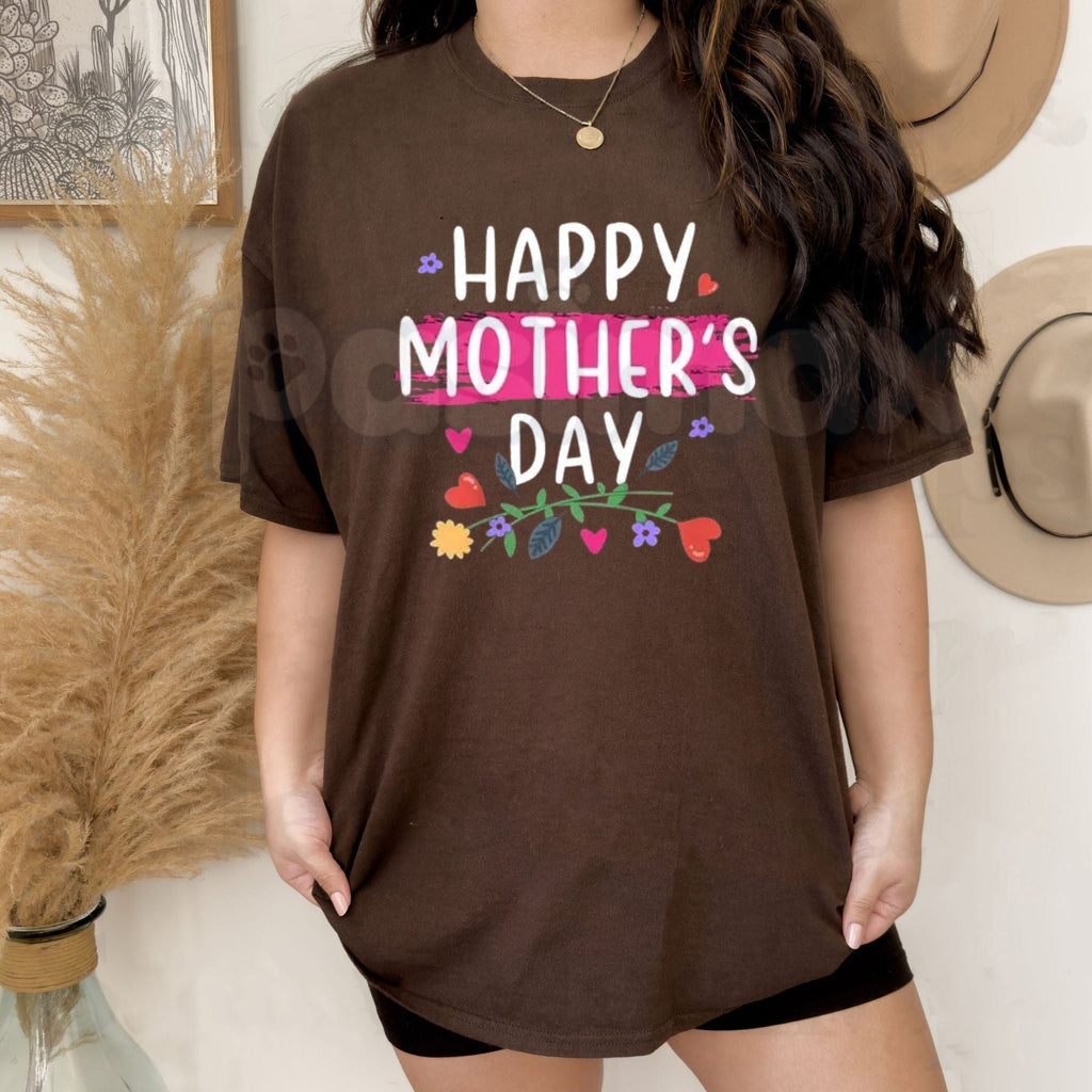 Happy Mother's Day 2025 Keepsake T-Shirt – Special 2025 For Mom Gift Idea Tee, Premium 100% Cotton Floral Celebration Top, Soft Lived-In Heavyweight Best Mom Graphic Shirt, Made in USA