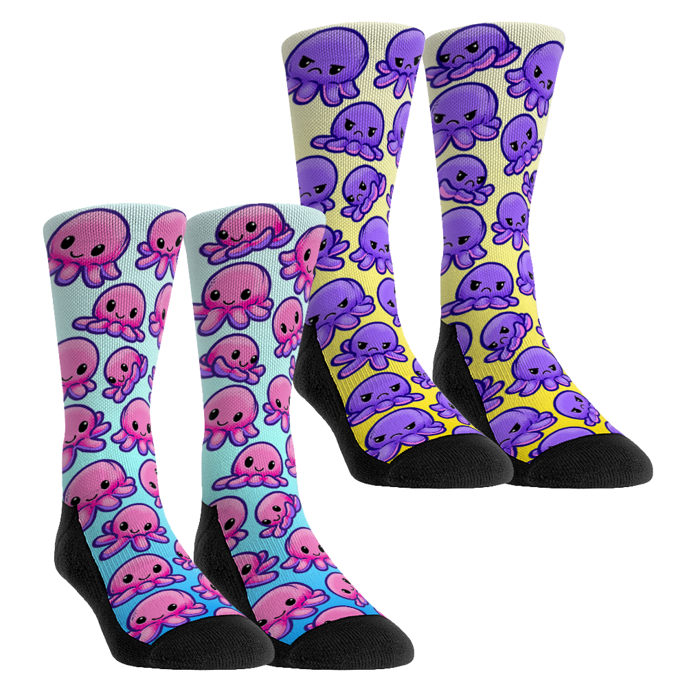 Rock 'Em Socks Rock 'Em Socks Happy / Sad Octopus - 2-Pack — main product shot