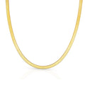 SORI STYLE Herringbone Snake Chain Necklace - Flat Statement Choker Jewelry — main product shot