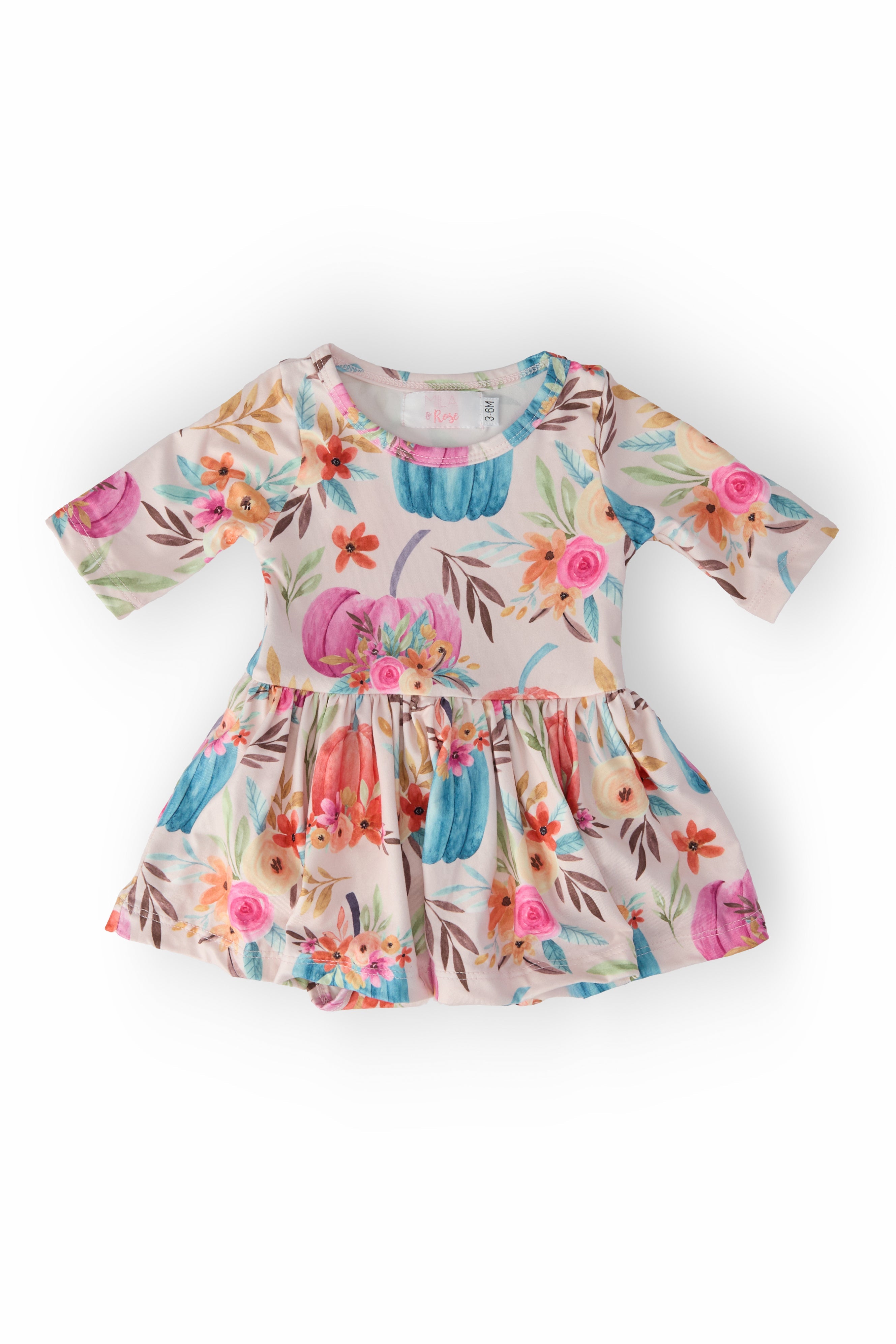Mila & Rose ® Harvest Blooms 3/4 Sleeve Twirl Bodysuit — main product shot