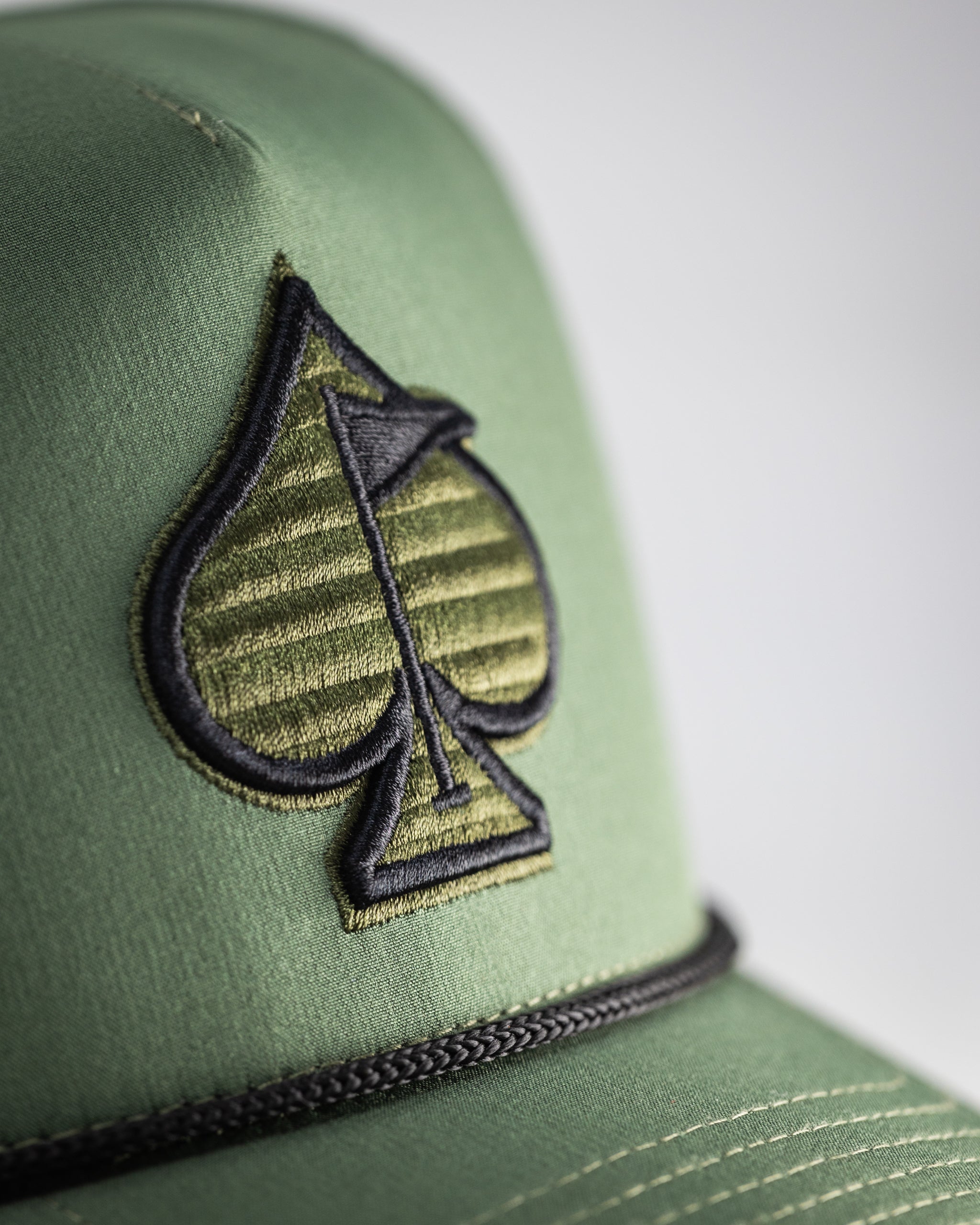 Perforated Rope Hat - Olive – Pins and Aces, view 8