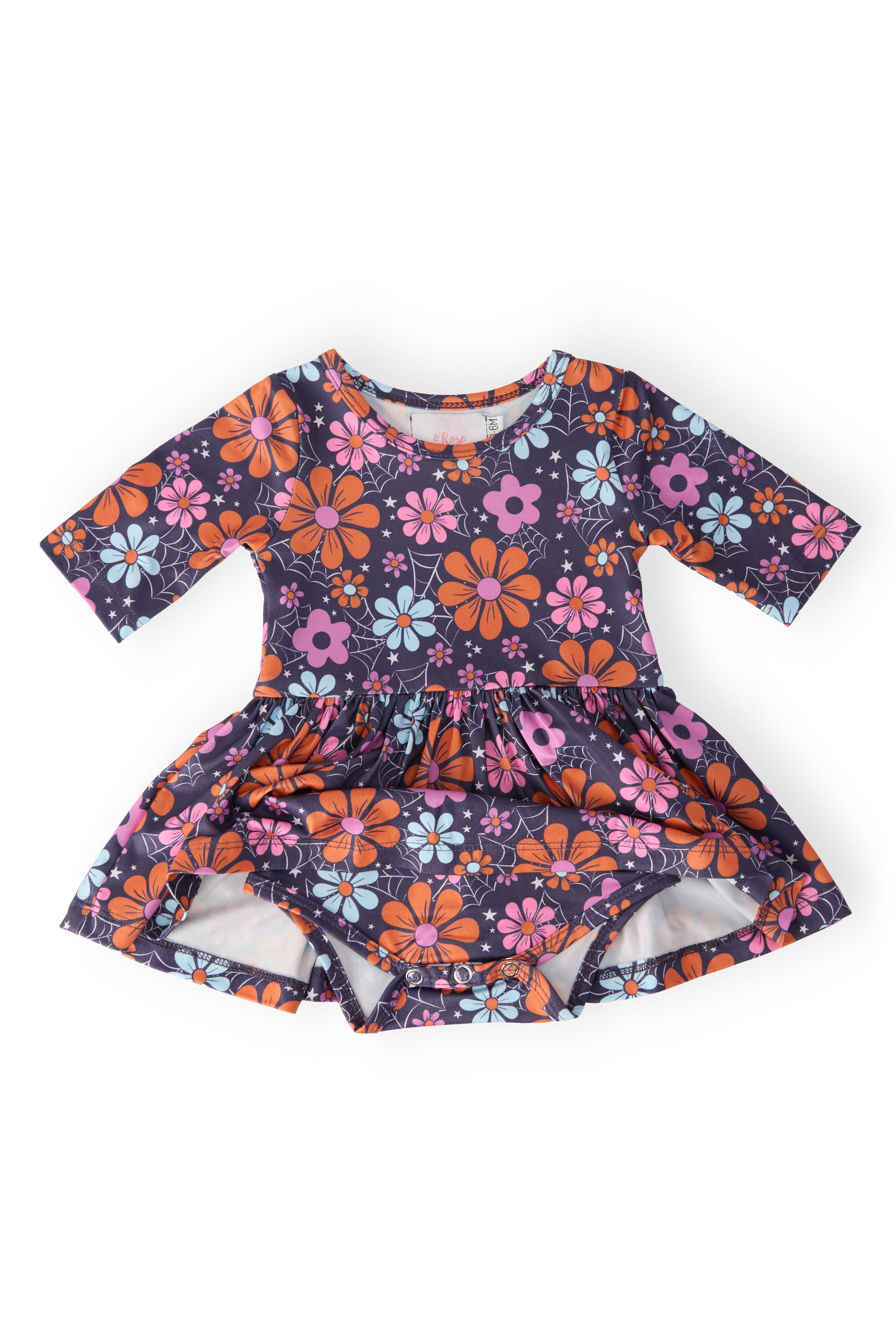 Mila & Rose ® Haunted Garden Twirl Bodysuit — detail close-up