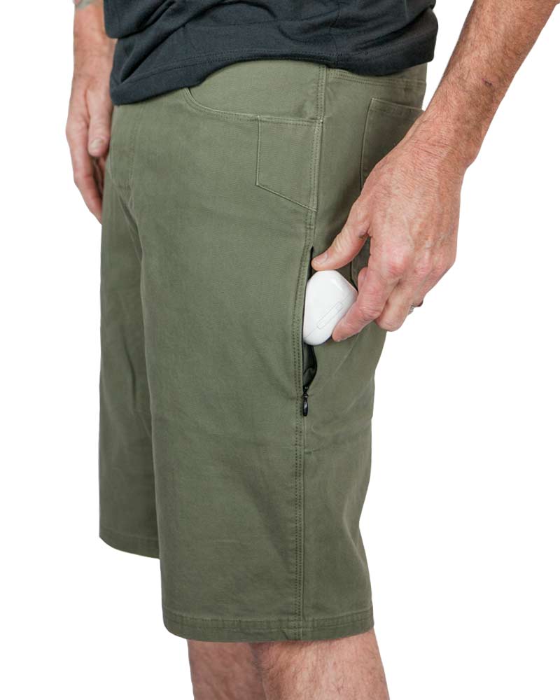 Off The Grid Surplus Havok Shorts 12" - Dark Olive — back view