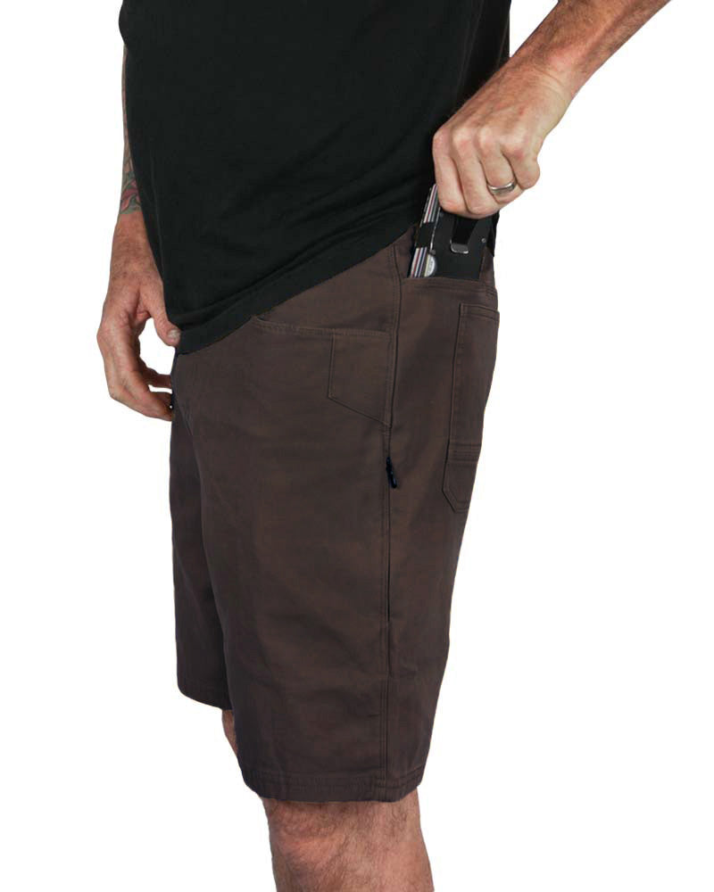 Off The Grid Surplus Havok Shorts 10" - Dark Brown — side view