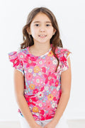 Mila & Rose ® SALE Hawaiian Floral S/S Ruffle Tee — lifestyle context