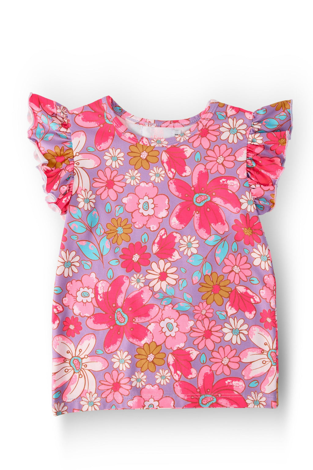 Mila & Rose ® SALE Hawaiian Floral S/S Ruffle Tee — main product shot