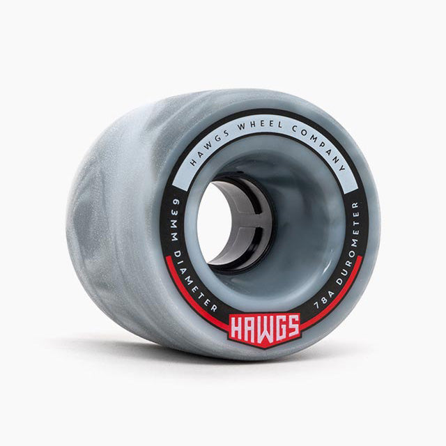 Hawgs Fatty Wheels 63mm 78a - Grey/White Swirl (Set of 4)