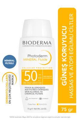 Bioderma Photoderm Mineral Sunscreen Cream SPF50+ for Sensitive Skin - Non-Comedogenic & Photostable