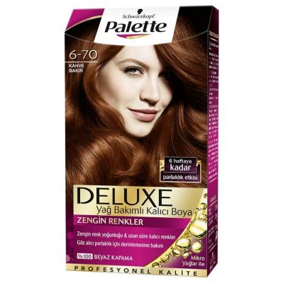 Palette Deluxe Kahve Bakõr Sa� Boyasõ 6-70 - Long-Lasting Hair Dye for Vibrant Copper Tones