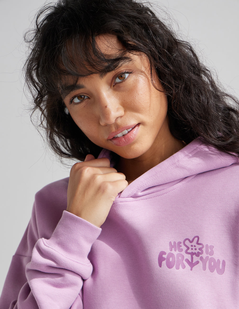 Elevated Faith He Is With You Unisex Hoodie — lifestyle worn / used context
