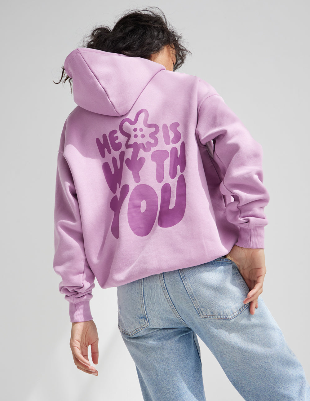 Elevated Faith He Is With You Unisex Hoodie — detail shot 6