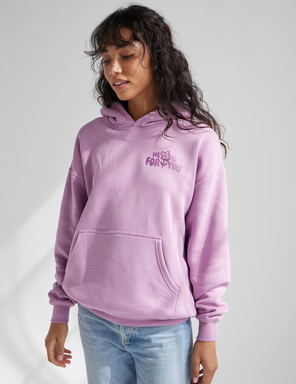 Elevated Faith He Is With You Unisex Hoodie — detail shot 7