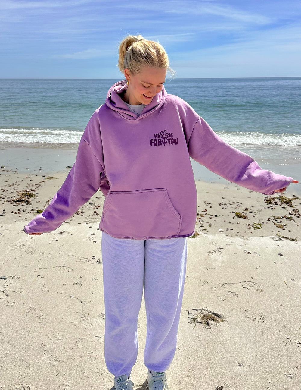 Elevated Faith He Is With You Unisex Hoodie — detail shot 10