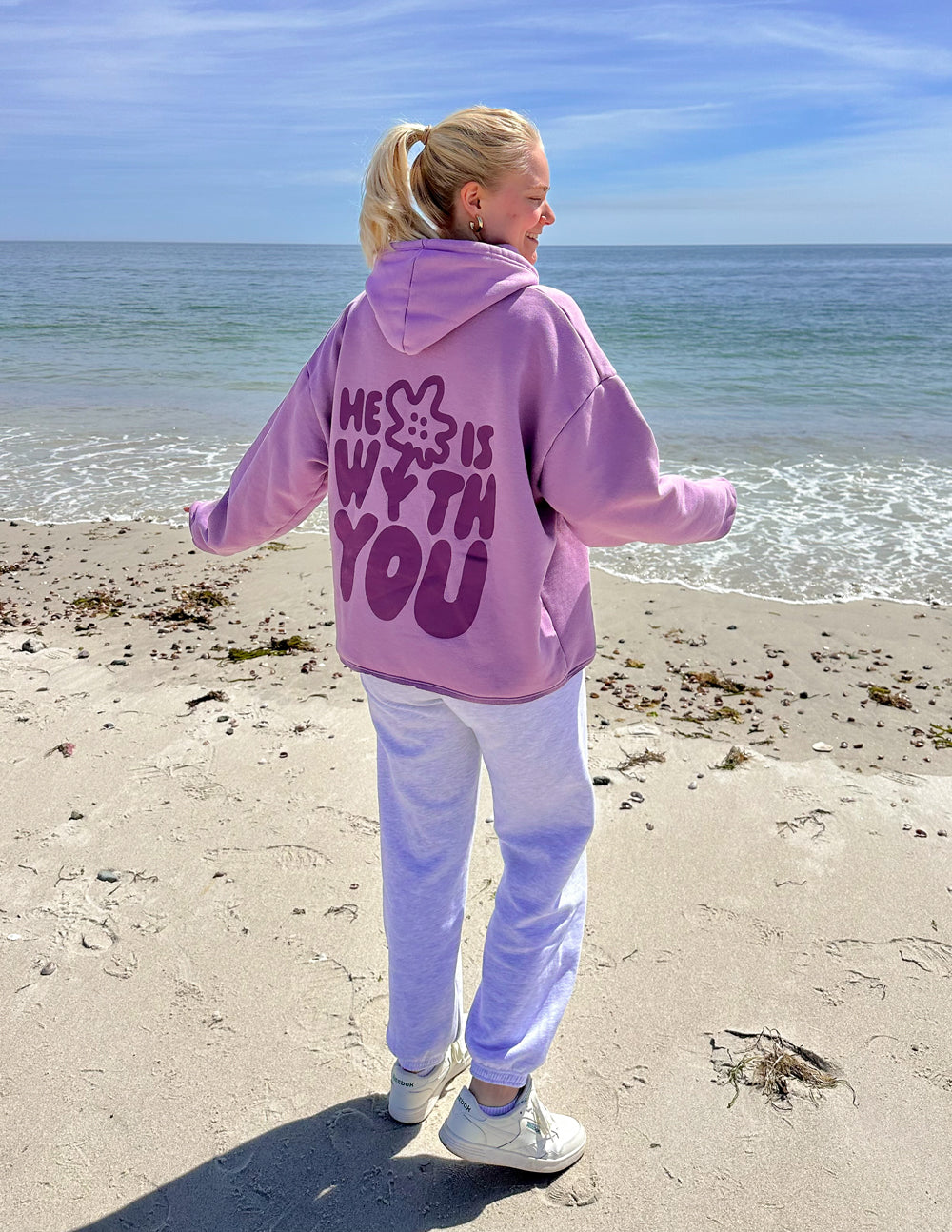 Elevated Faith He Is With You Unisex Hoodie — detail shot 9