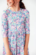 Mila & Rose ® Head in the Clouds 3/4 Sleeve Pocket Twirl Dress — main product shot