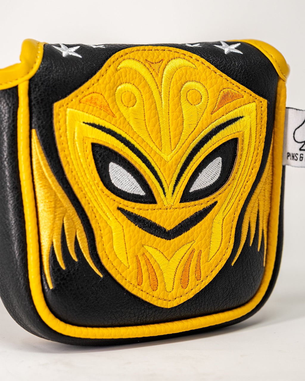 Pins and Aces Lucha Libre Mask - Mallet Putter Cover — in-use photo