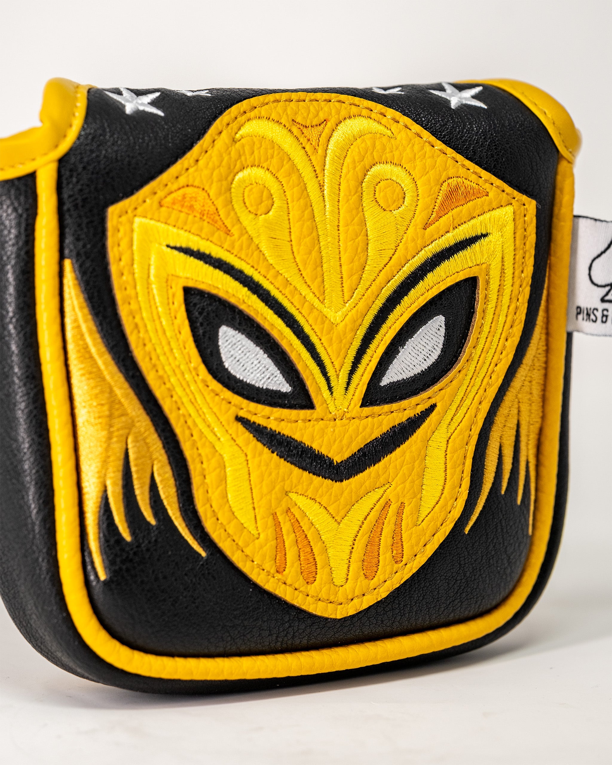 Pins and Aces Lucha Libre Mask - Mallet Putter Cover — in-use photo