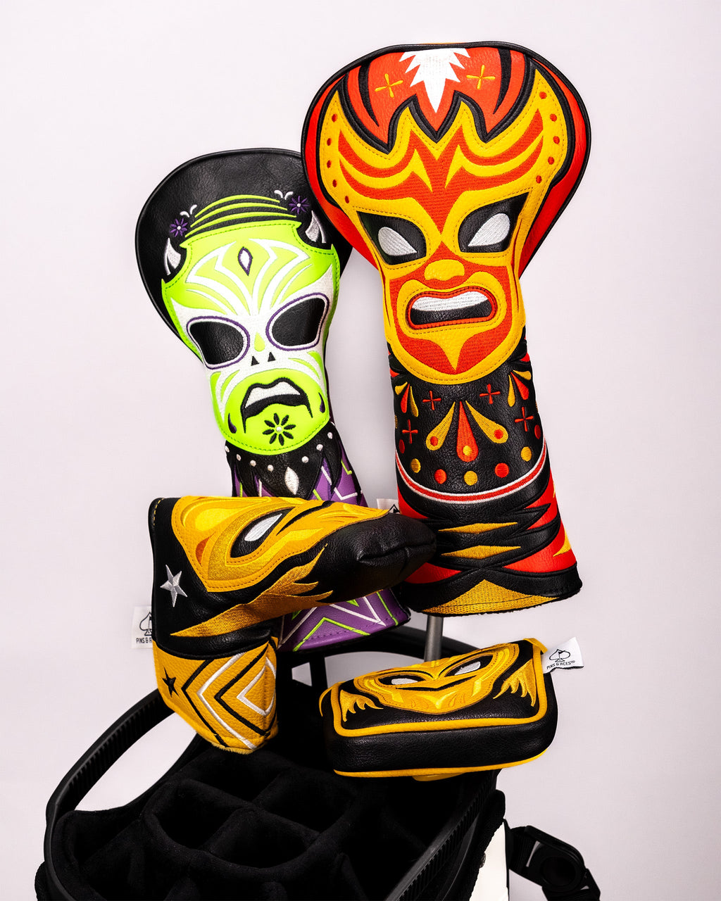 Pins and Aces Lucha Libre Mask - Blade Putter Cover — packaging