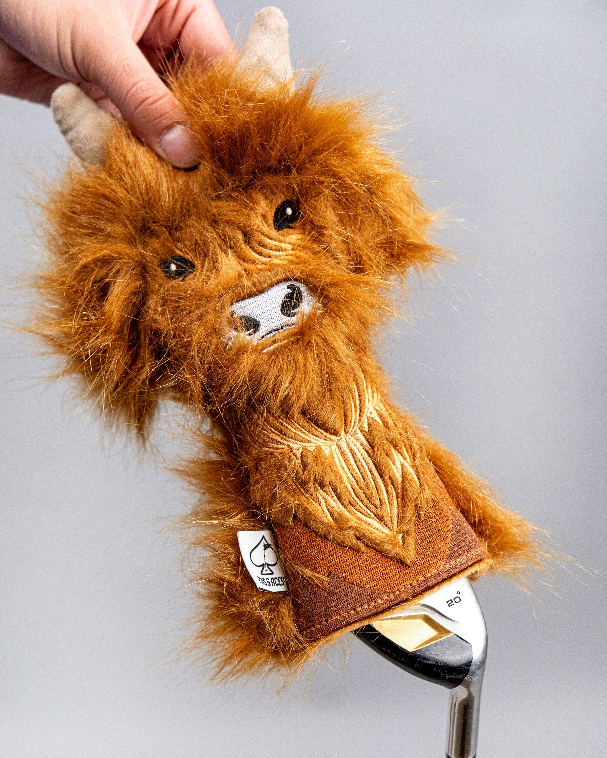 Pins and Aces Highland Cow - Hybrid Cover — product on model