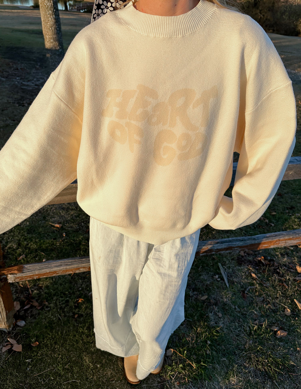 Elevated Faith Heart of God Knit Sweater — detail shot 10