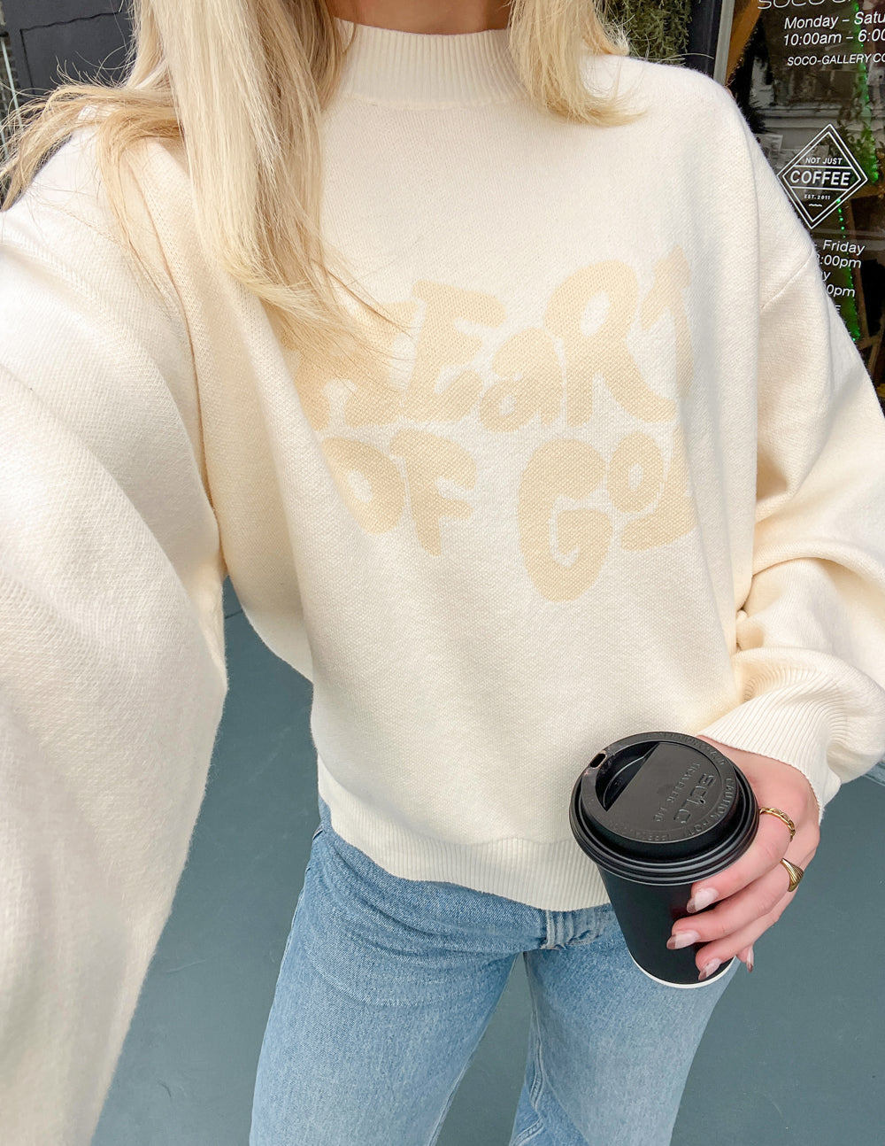 Elevated Faith Heart of God Knit Sweater — detail shot 7