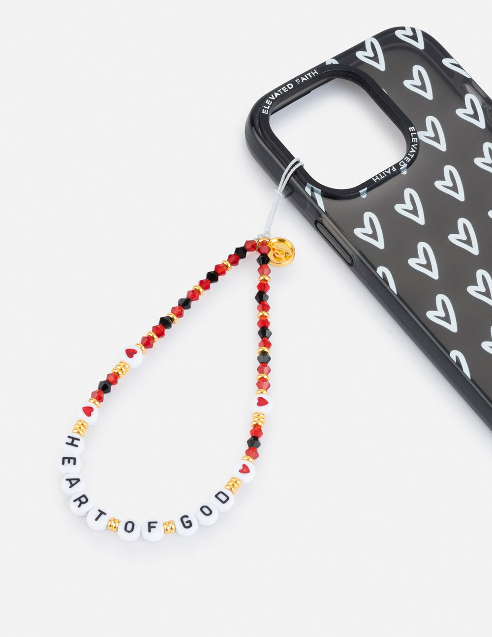 Elevated Faith Heart of God Phone Charm — main product shot