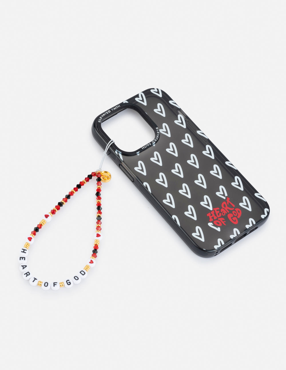 Elevated Faith Heart of God Phone Charm — back view