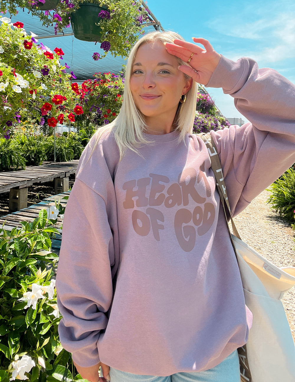 Elevated Faith Heart of God Unisex Crewneck — back view