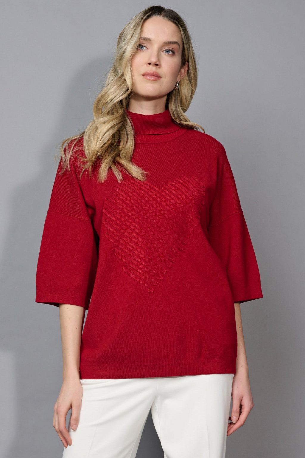 KADOU BOUTIQUE Picadilly Heart Embellished Top — main product shot