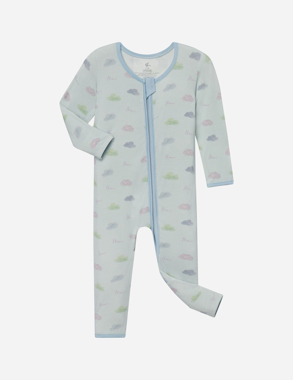 Elevated Faith Heaven Bamboo Convertible Footed Onesie — back view