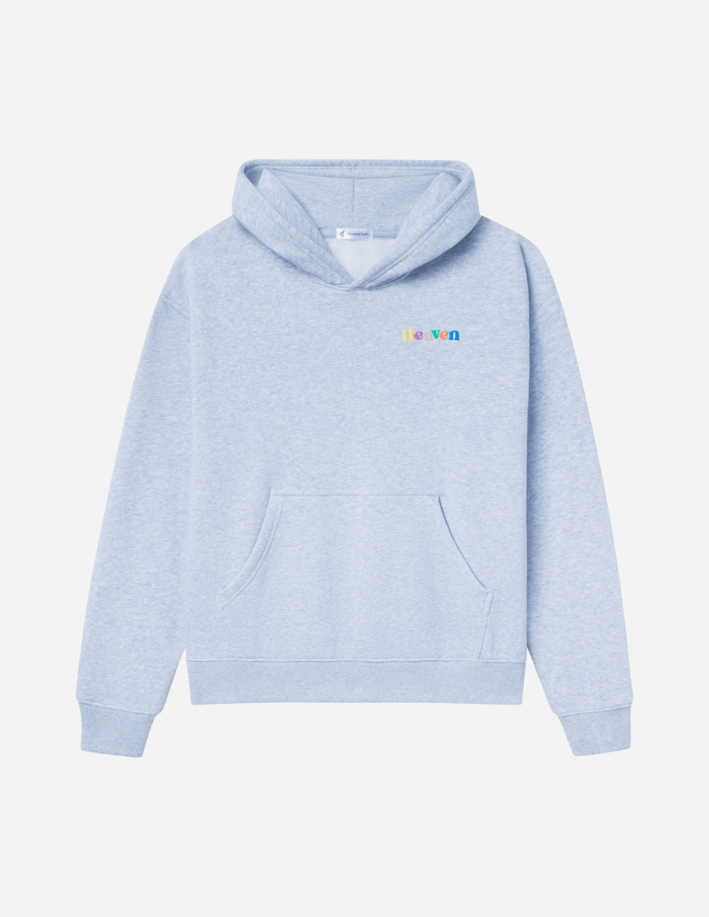 Elevated Faith Heaven Heather Grey Unisex Hoodie — fabric or material detail