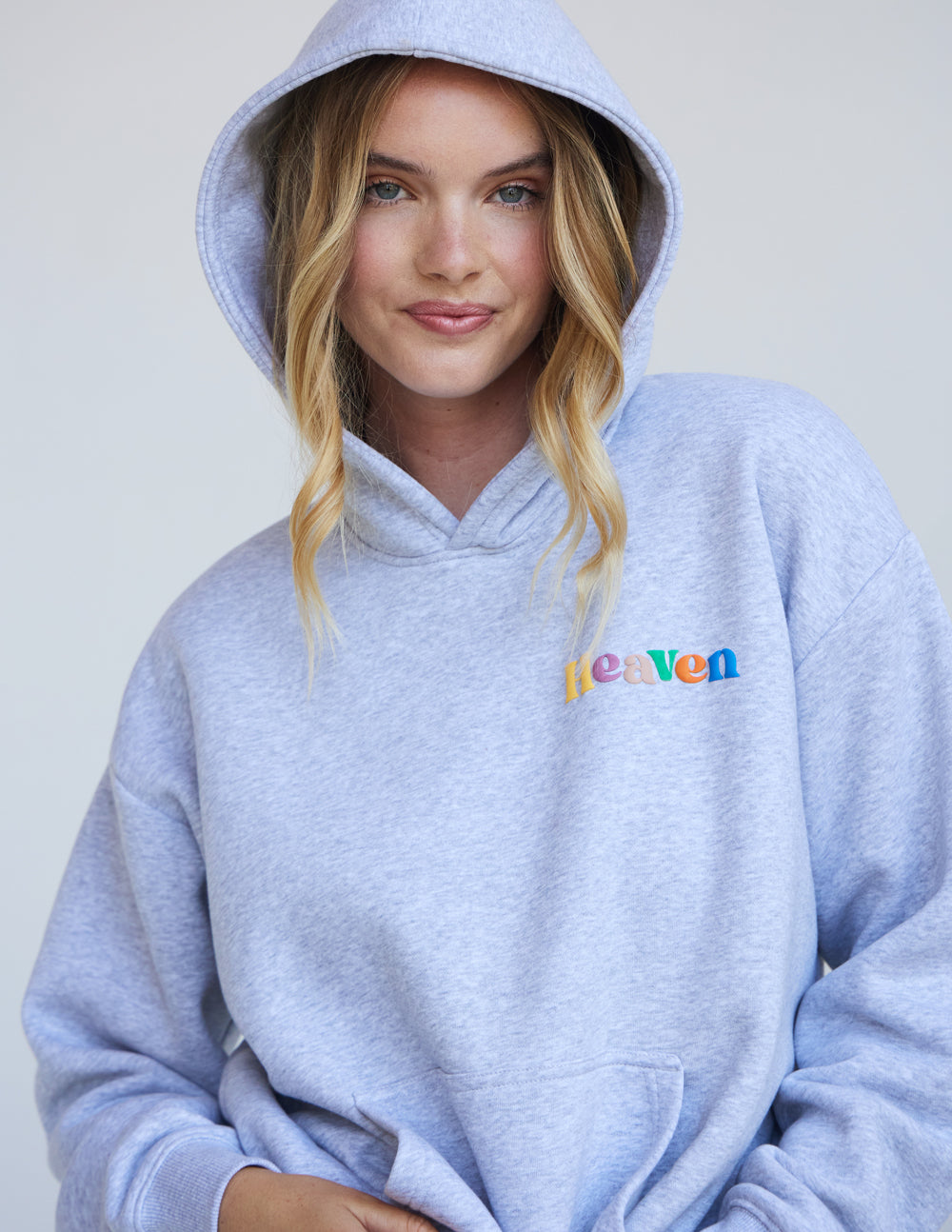 Elevated Faith Heaven Heather Grey Unisex Hoodie — main product shot