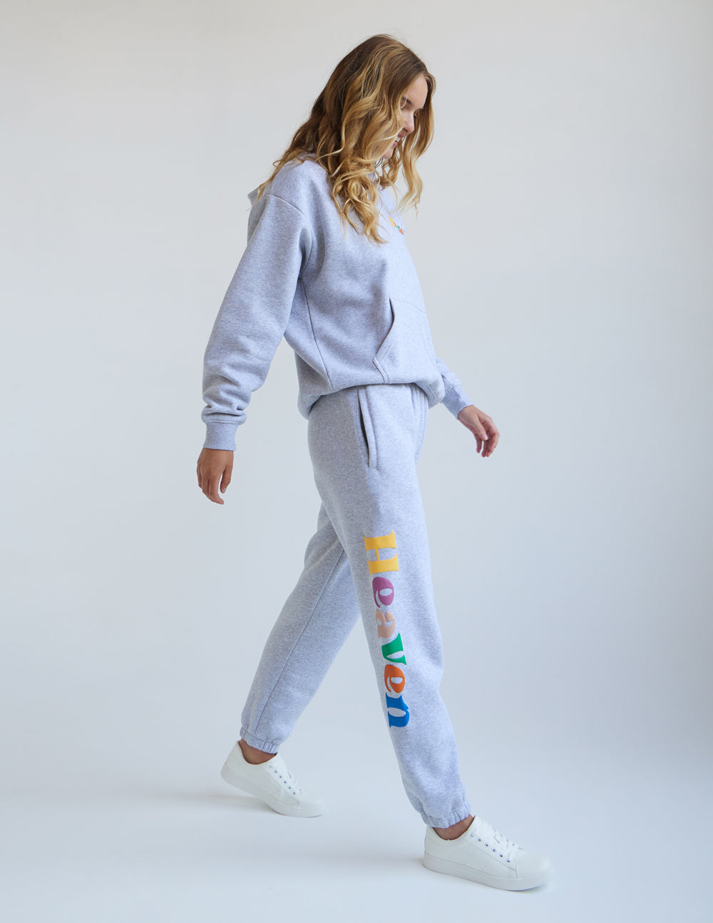 Elevated Faith Heaven Heather Grey Unisex Hoodie — lifestyle context