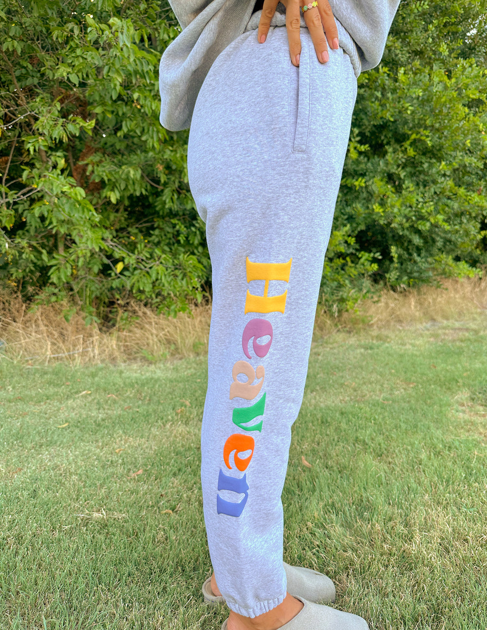 Elevated Faith Heaven Heather Grey Unisex Sweatpant — detail shot 7